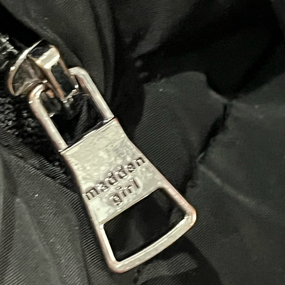 MADDEN GIRL Black Winter Parka Puffer Jacket with Hood - Picture 12 of 14